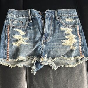 Distressed Denim Women Shorts